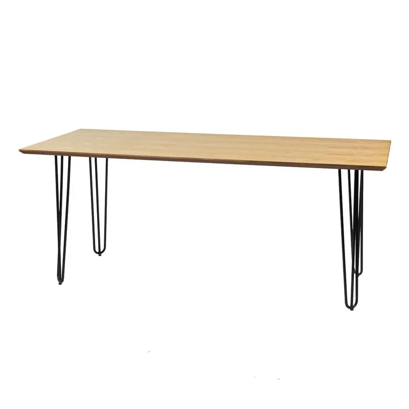 Hairpin Dining Table — Black