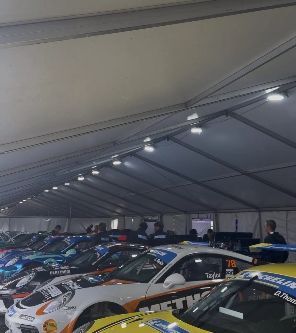 Shannon's Speed Series interior marquee with race cars