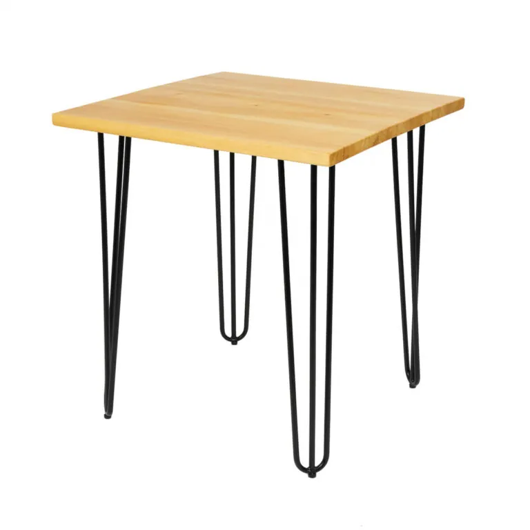 Hairpin Square Café Table — Black