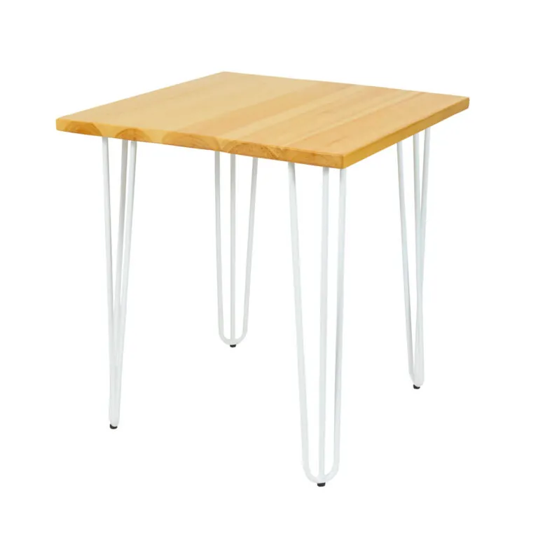 Hairpin Square Café Table — White